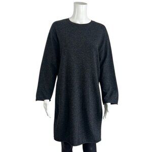 ACHRO Wool Blend Tunic with Side Slits - M